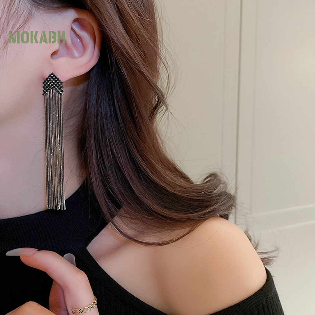 1 Đôi Bông Tai Hình Mũi Tên Đính Đá Thời Trang Dành Cho Nữ