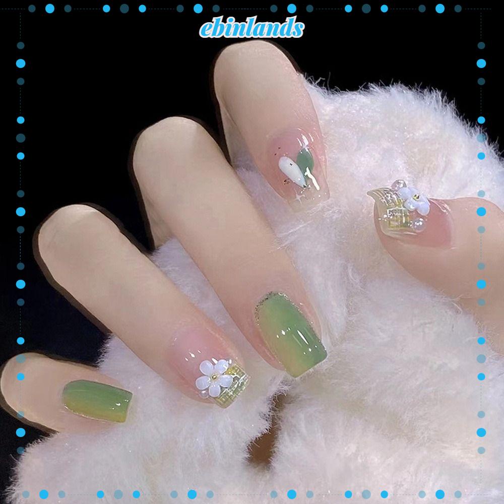 Bộ Móng Tay Giả Che Phủ Toàn Diện Đầu Vuông Dạng Nhấn Có Thể Tháo Rời