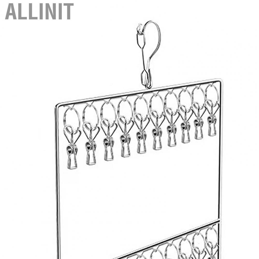 Allinit Socks Drying  Rack Cloth Stainless Steel for Clothes Storage