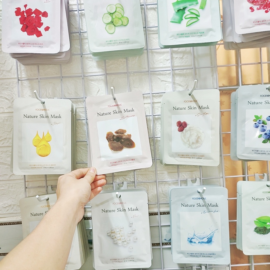 Mặt Nạ Dưỡng Da Trắng Sáng, Chống Lão Hóa, Ngăn Ngừa Mụn Foodaholic Nature Skin Mask Hàn Quốc 23ml