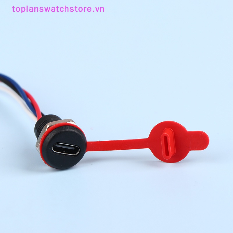 Đầu Nối USB Type-C 4Pin Kèm Dây Cáp Sạc Nhanh Chống Thấm Nước Tiện Dụng