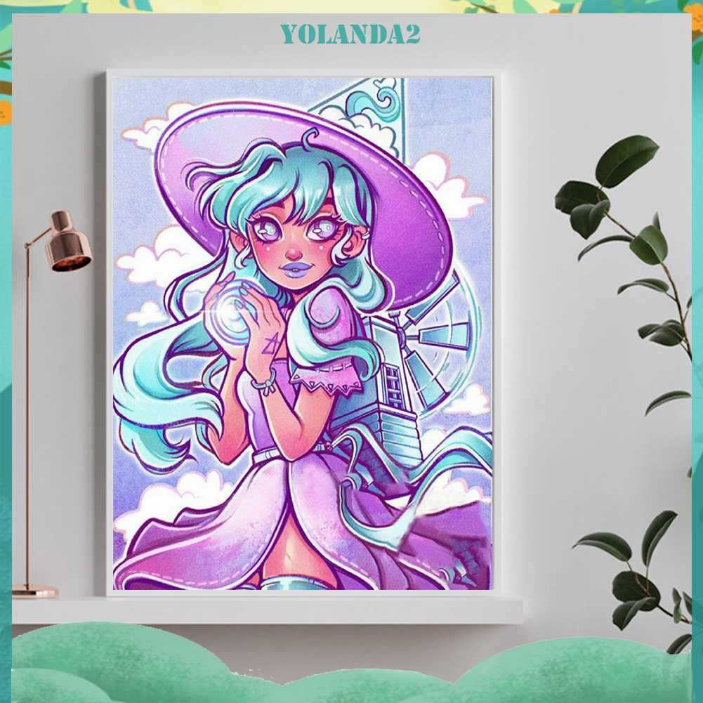 Tranh Đính Đá Kim Cương Toàn Bộ 5D DIY Hình Vẽ Cô Gái Trang Trí Nhà Cửa