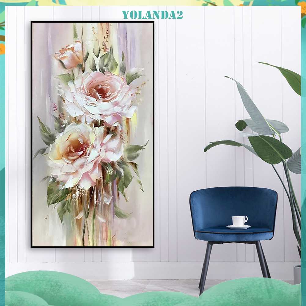 Tranh Đính Đá Kim Cương Toàn Bộ 5D DIY Hình Vẽ Hoa Trang Trí Nhà Cửa