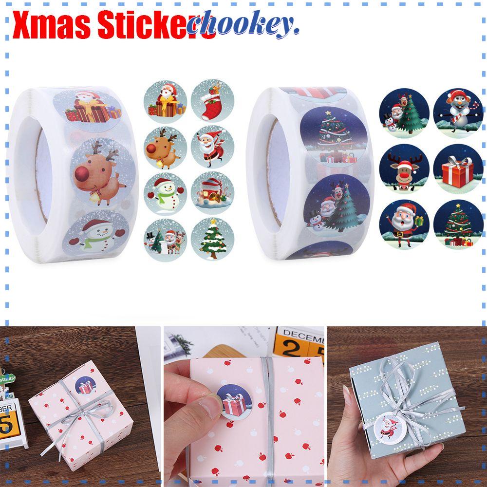 CHOOKEY Set 500 Miếng Dán Ghi Chú Trang Trí Giáng Sinh 2.5cm