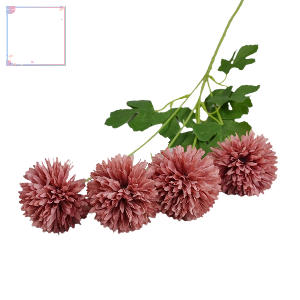 1 Bó Hoa Cúc Giả 4 Bông Trang Trí Tiệc Cưới