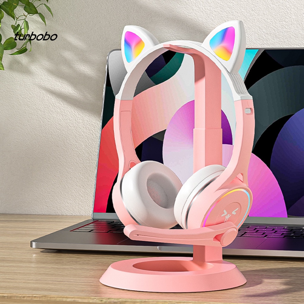 Tai Nghe Chụp Tai Bluetooth Không Dây Hỗ Trợ Thẻ TF RGB Flash Hình Tai Mèo Dễ Thương Cho Trẻ Em