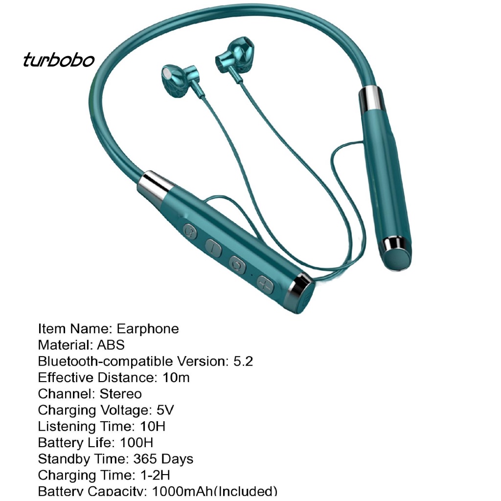 Tai Nghe Treo Cổ Thể Thao Không Dây Âm Thanh Vòm Mega Bass Kết Nối Bluetooth 5.2