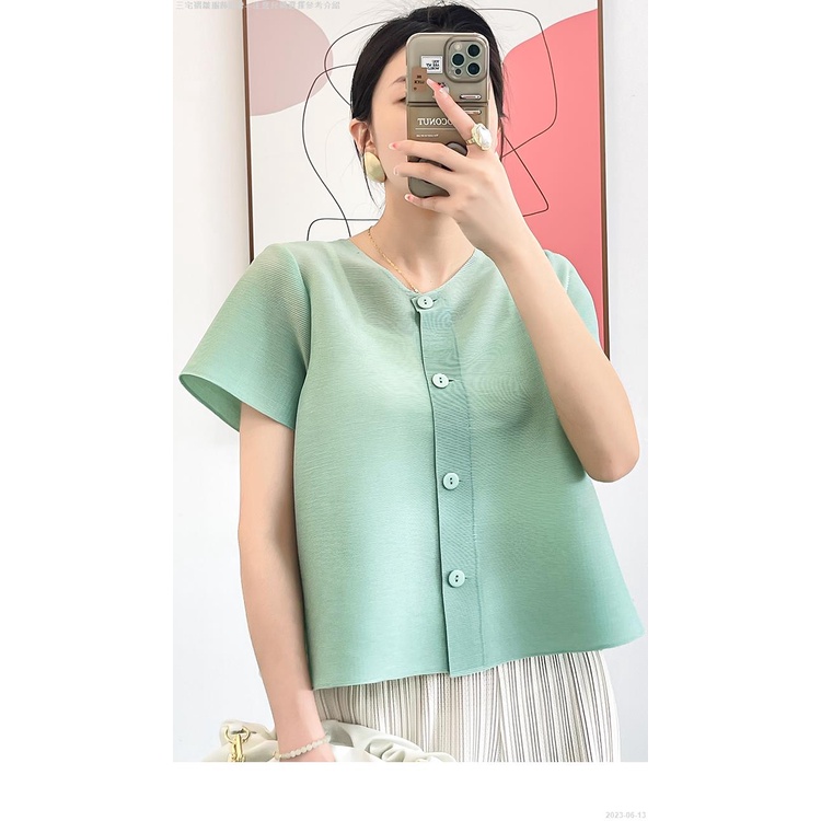 Áo cardigan Mỏng Tay Lửng Thiết Kế Xếp Ly Thời Trang Xuân Hè 2023-2023 - 06-13