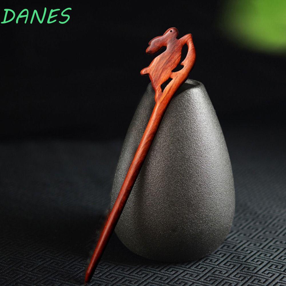 Trâm Cài Tóc Hình Chữ U Bằng Gỗ Đàn Hương Phong Cách Trung Hoa Cổ Điển Dễ Thương Dành Cho Nữ