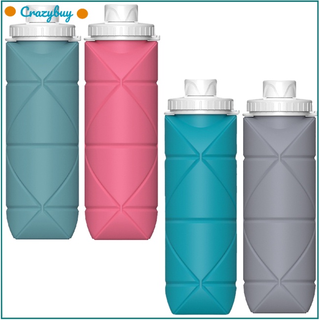 Cr Bình Nước 600ml Có Thể Gấp Gọn Chống Tràn Tiện Dụng Mang Theo Du Lịch Cắm Trại