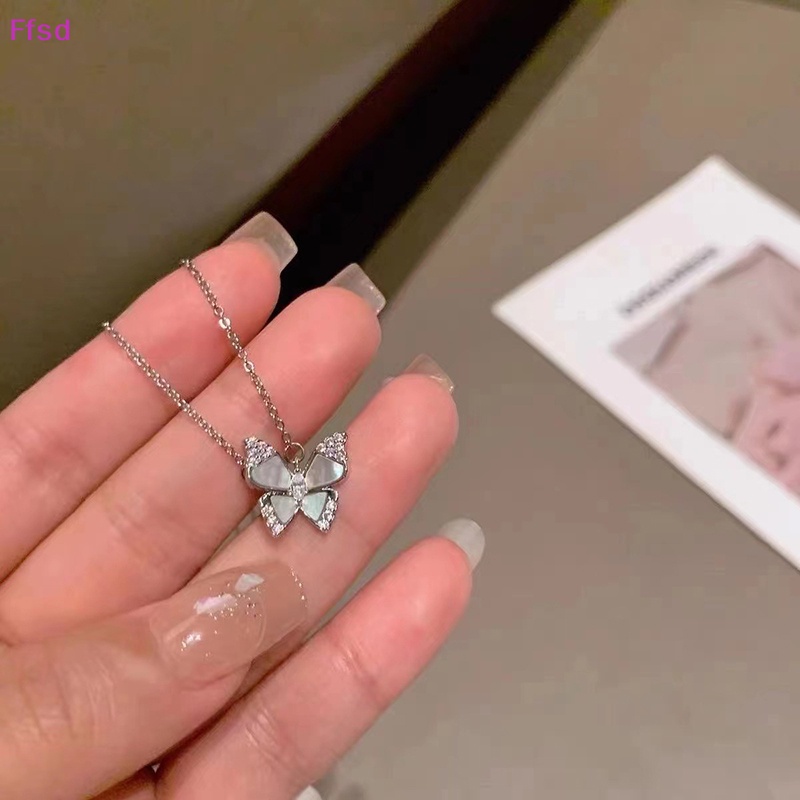 Vòng cổ Mặt Hình Bướm Đính Đá Zircon Thời Trang Cho Nữ