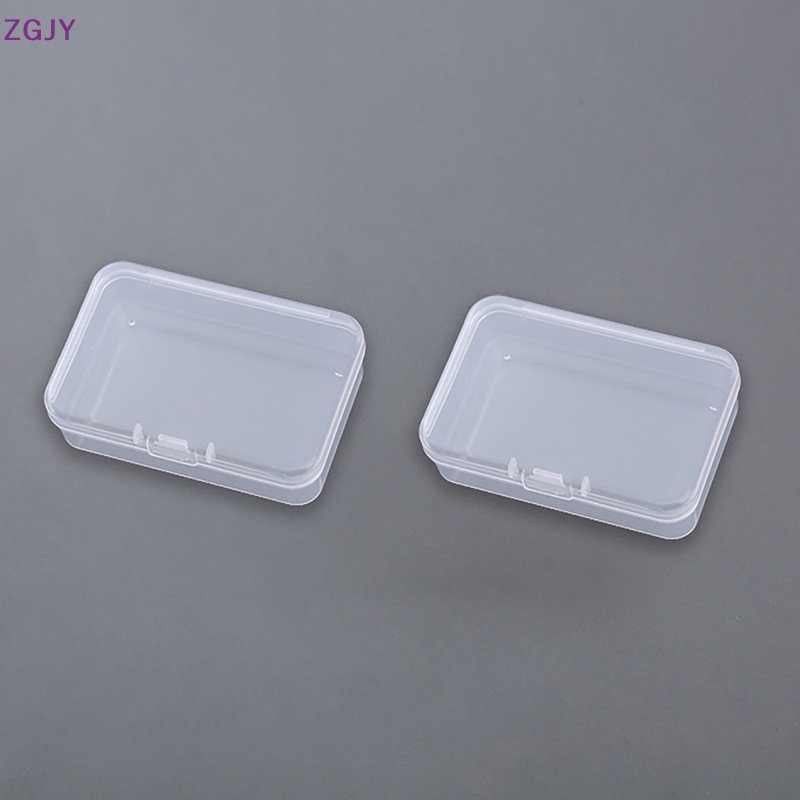 Bộ 2 Hộp Nhựa Trong Suốt Hình Vuông Đựng Trang Sức Tiện Dụng Mới