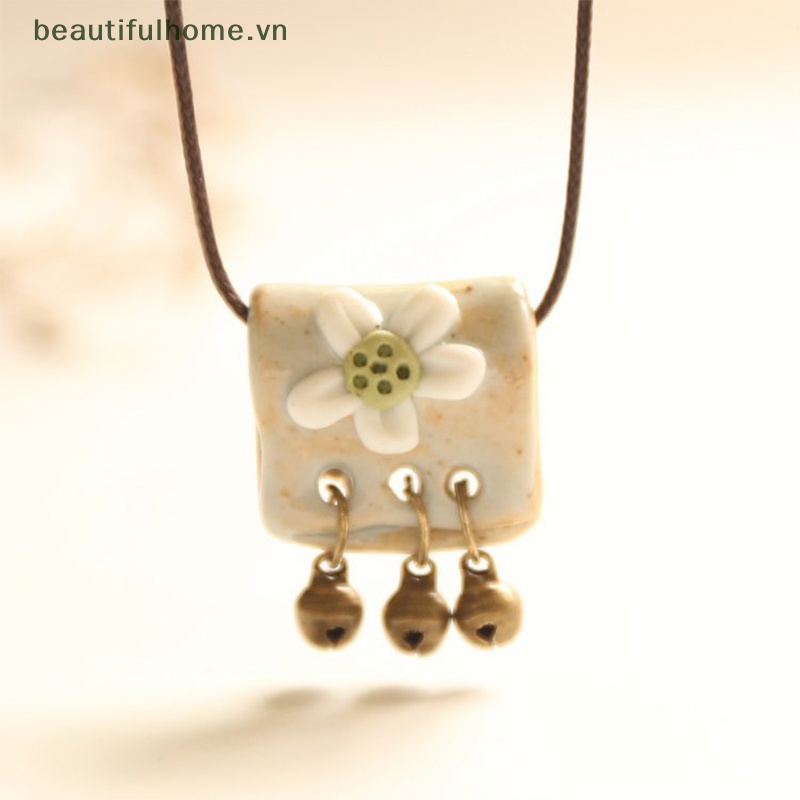 Vòng cổ Mặt Gốm Sứ Phong Cách Retro Thời Trang Cho Nữ