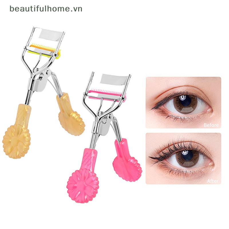 Dụng Cụ Bấm Cong Mi Kèm Lược Chải Lông Mi Nhiều Màu Sắc