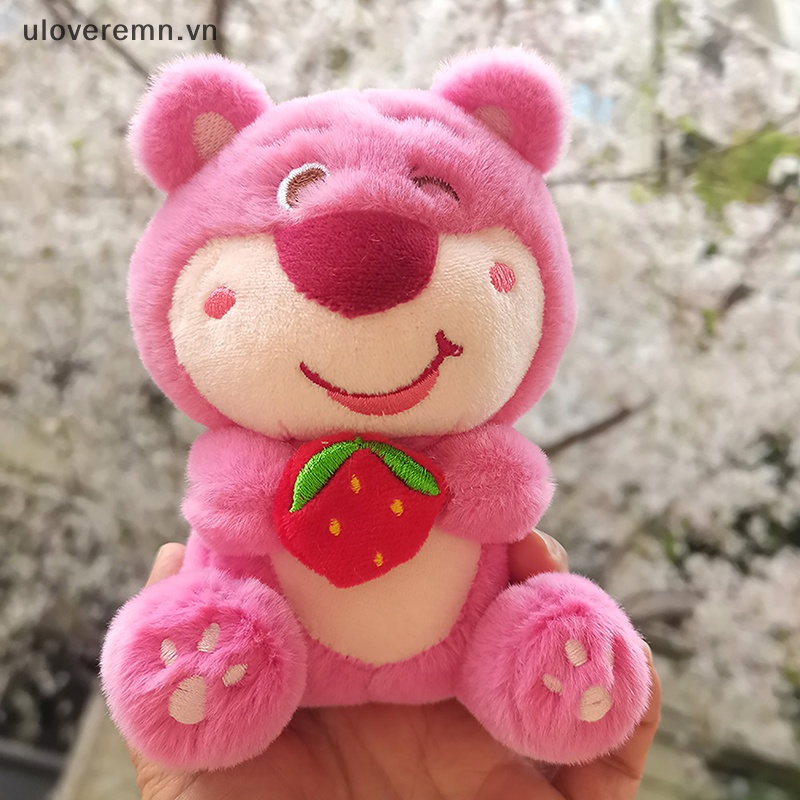 Uloveremn Móc Khóa Hình Gấu Nhồi Bông Và Dâu Tây Dễ Thương Sáng Tạo Thích Hợp Làm Quà Tặng Cho Trẻ Em