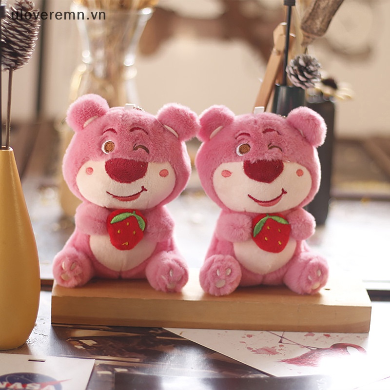 Uloveremn Móc Khóa Hình Gấu Nhồi Bông Và Dâu Tây Dễ Thương Sáng Tạo Thích Hợp Làm Quà Tặng Cho Trẻ Em