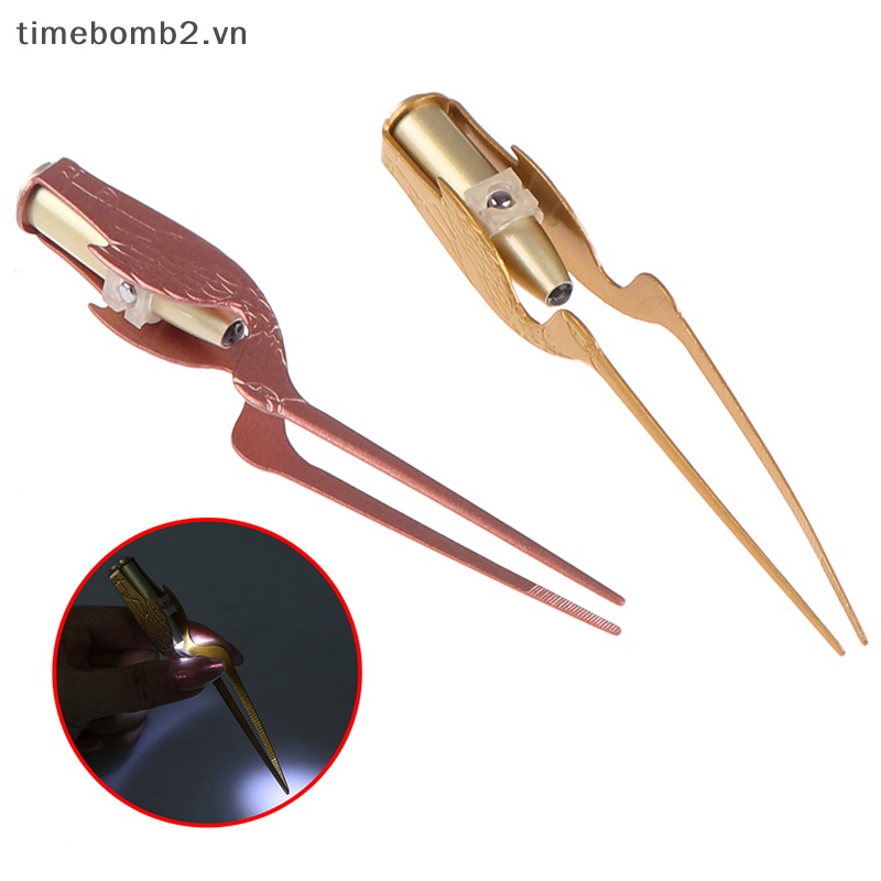 Nhíp Nhổ Lông Mũi / Tai / Đèn Pin LED Bằng Thép Không Gỉ