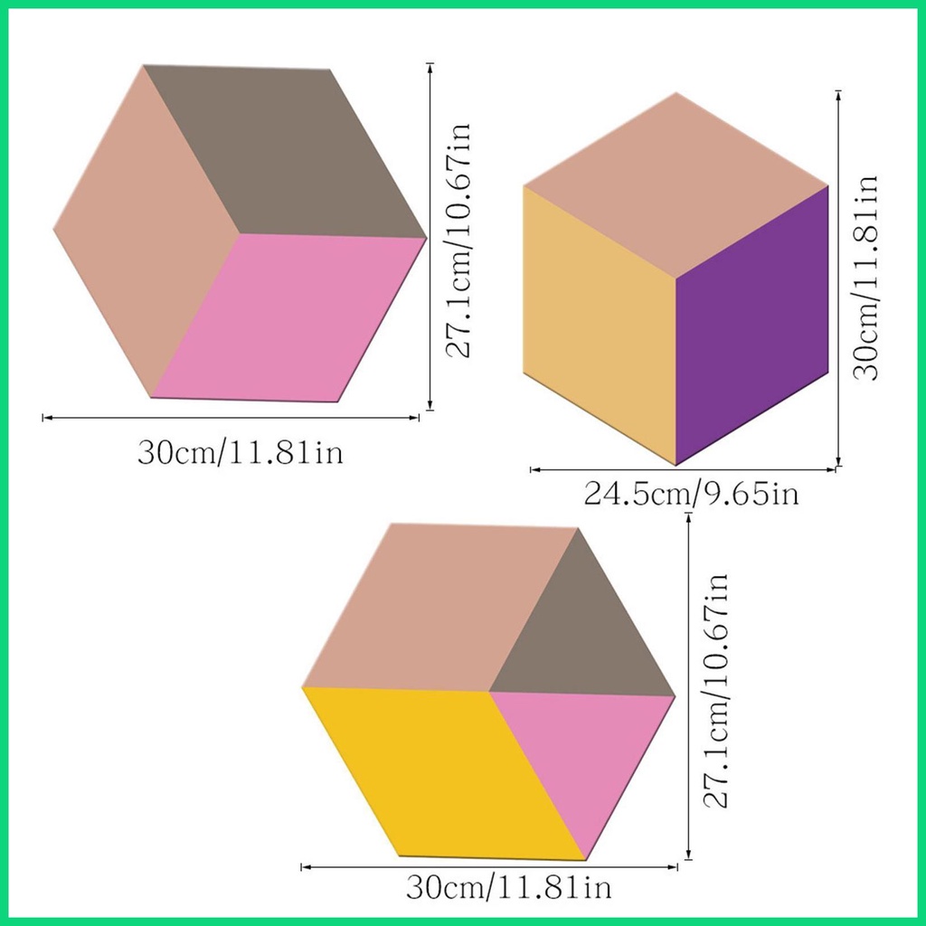 Miếng Dán Tường Bằng Acrylic Tráng Gương Hình Lục Giác Hoạt Hình Nhiều Màu Tiết Kiệm Không Gian