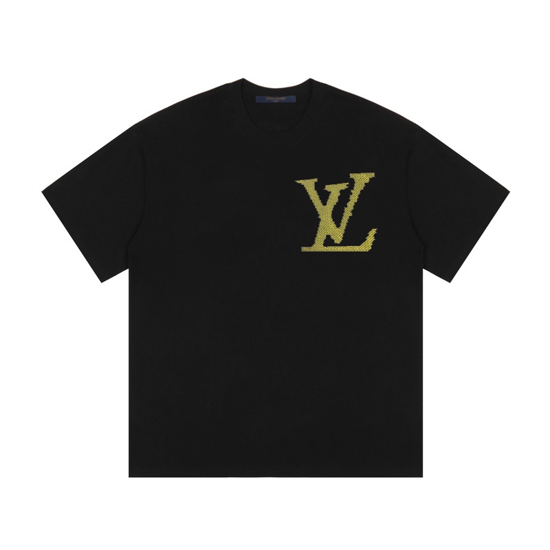 Áo Thun Ngắn Tay Cổ Tròn Hai Lớp Họa Tiết Kẻ Sọc Vàng