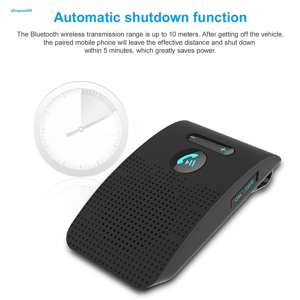 Loa Bluetooth Không Dây PEMG Gắn Tấm Che Nắng Cho Xe Hơi