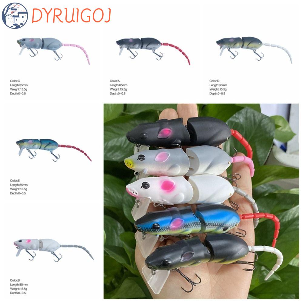 Mồi Câu Cá Giả 2 Đoạn Hình Chuột Pike Bass Wobbler