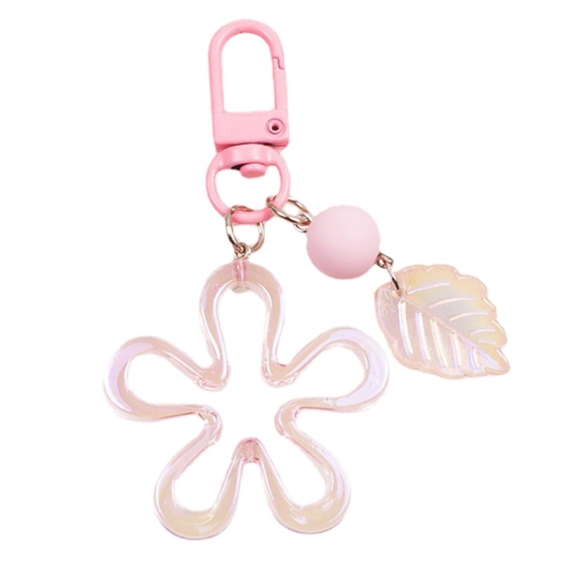 Móc Chìa Khóa / Ví Bằng Acrylic Hình Hoa Lá Xinh Xắn Thời Trang