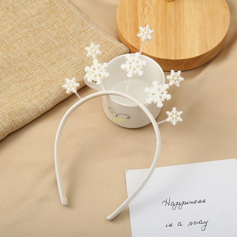 Băng Đô Cài Tóc Rửa Mặt Trang Trí Hình Bông Tuyết Hoạt Hình Dành Cho Bạn Nữ