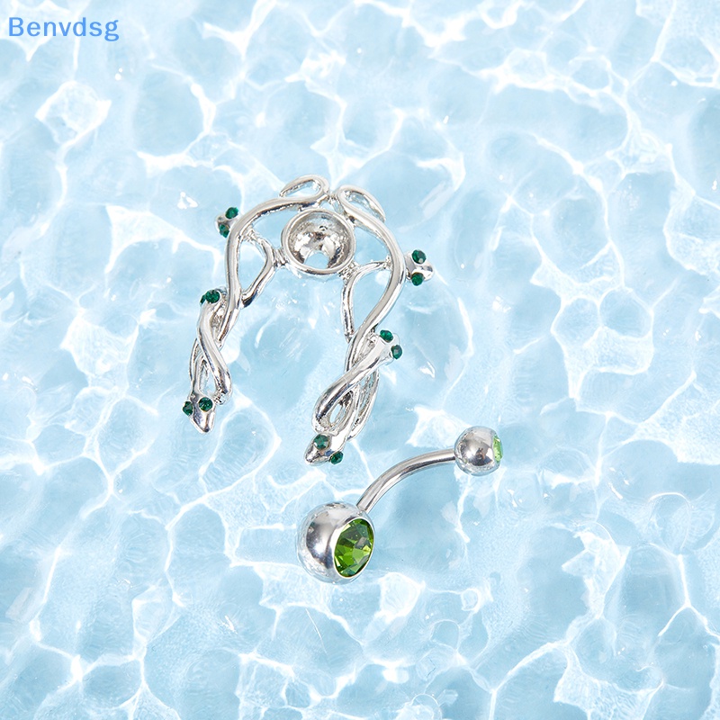 Benvdsg &gt; Khuyên Rốn Bằng Thép Không Gỉ Hình Rắn Đính Đá Xanh Lá Sáng Tạo Không Gây Dị Ứng Cho Nữ