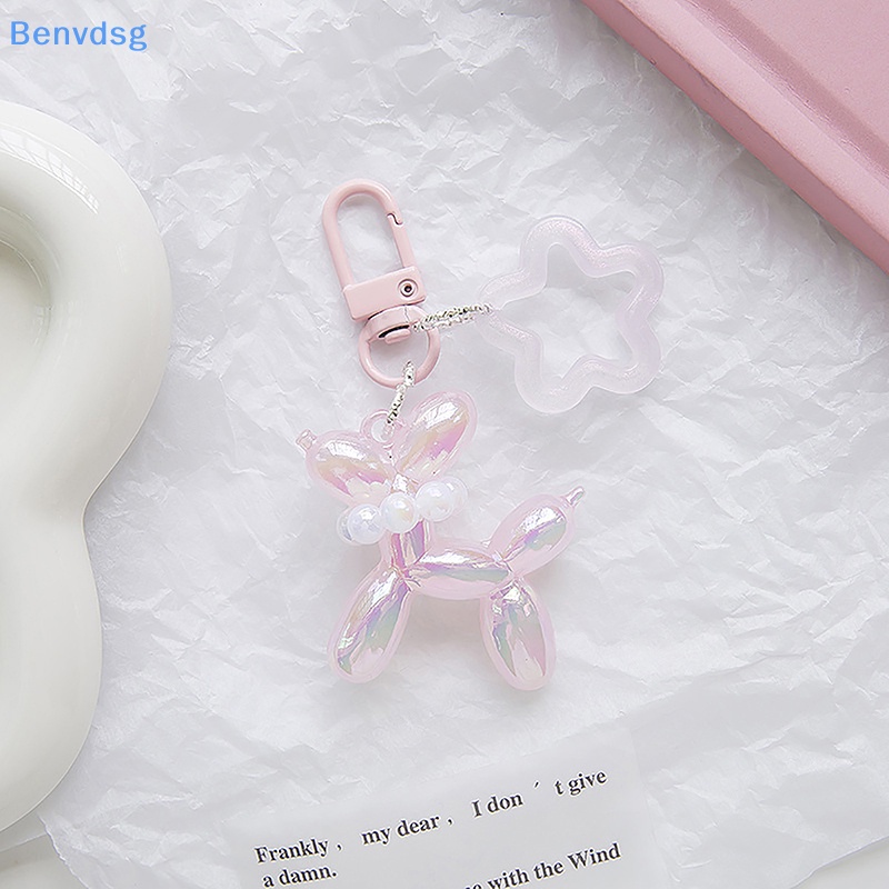 Benvdsg &gt; Móc Chìa Khóa Acrylic Dạ Quang Hình Cún Và Ngôi Sao Ngọc Trai Đáng Yêu Thời Trang Trang Trí Ba Lô