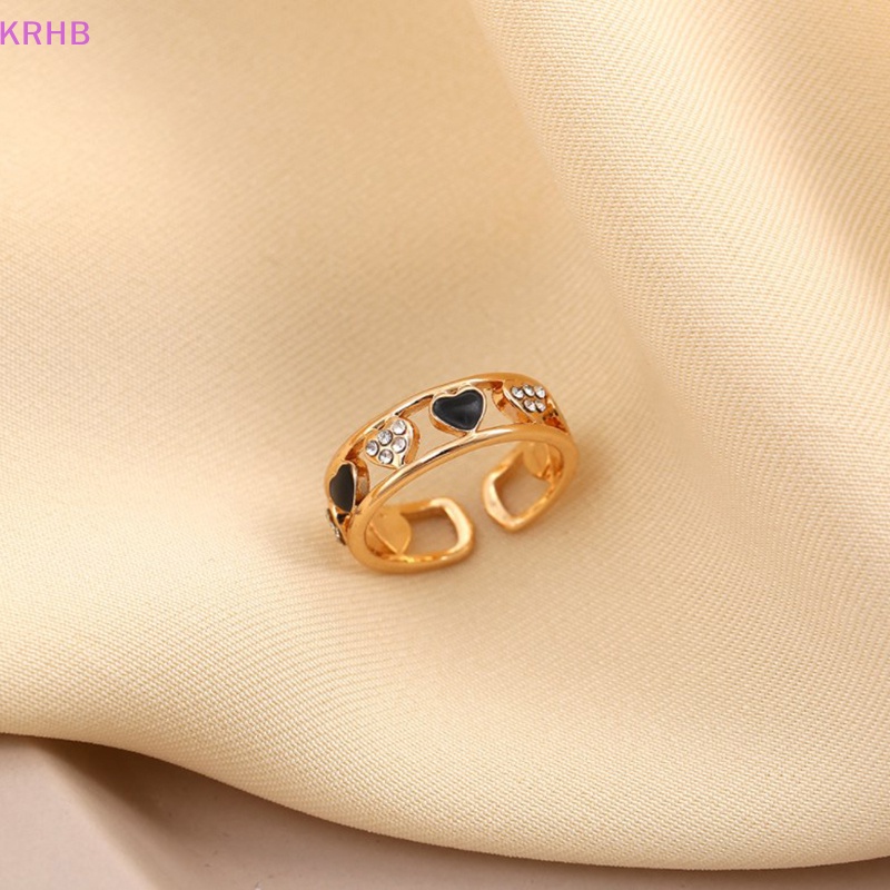 Nhẫn Hở Hình Trái Tim Rỗng Thanh Lịch Thời Trang 1 Cặp Mới