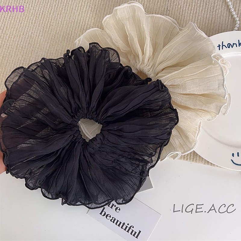 Dây Buộc Tóc Cotton Hai Lớp Họa Tiết Hoa Thời Trang Dành Cho Nữ Mới