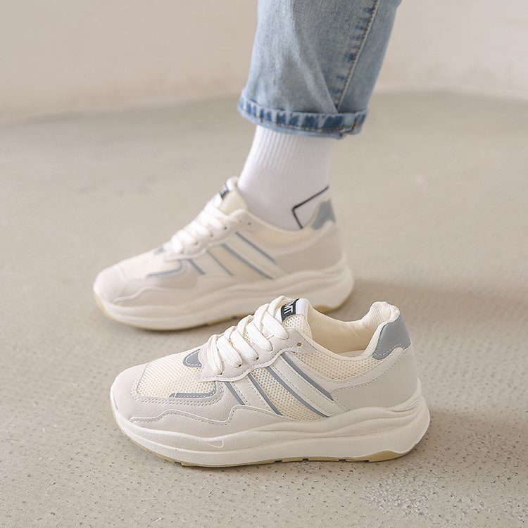 Giày Thể Thao Đế Cao Su Mềm Dày Dặn Siêu Nhẹ Phối Màu Thời Trang Cho Nữ