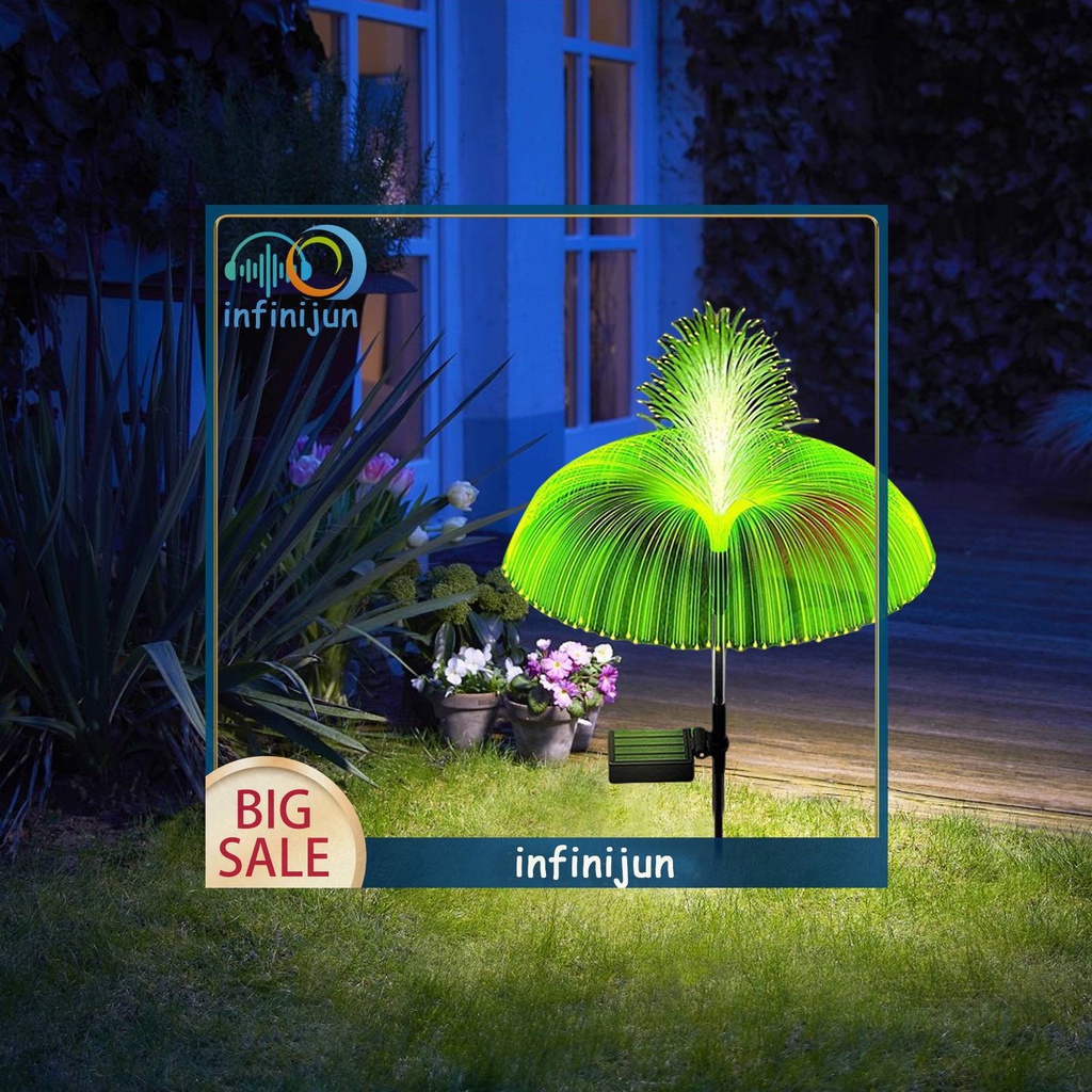 1 / 2 Đèn LED Sợi Quang Năng Lượng Mặt Trời 7 Màu Sắc Thay Đổi IP65 600mAh