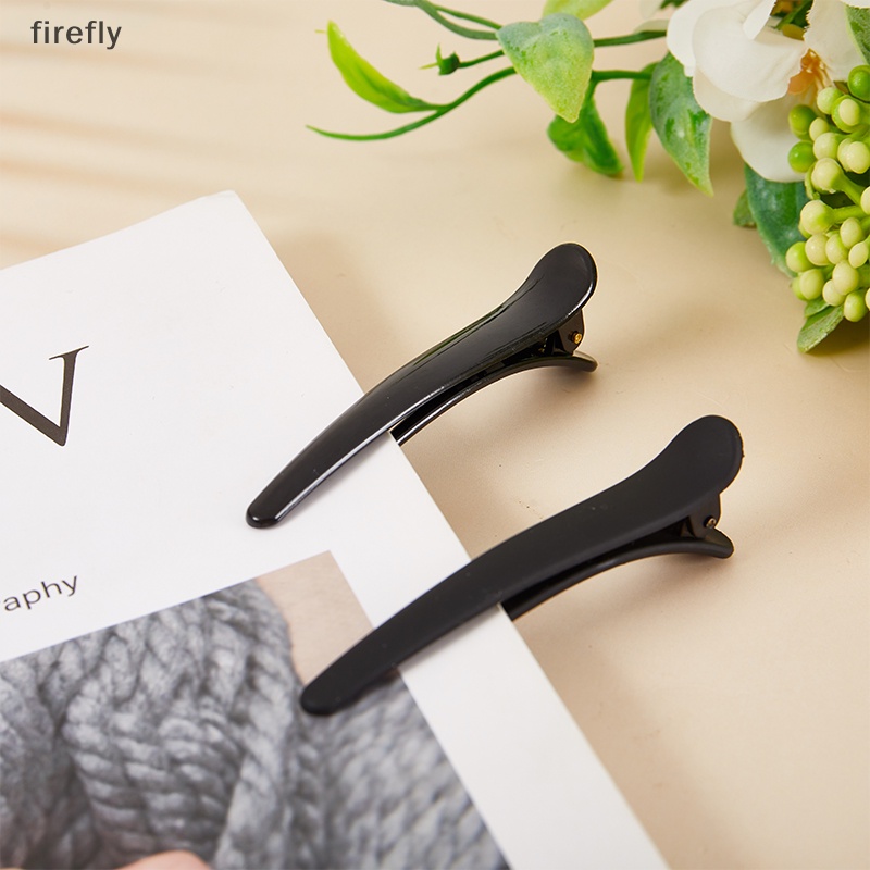 Set 5 Kẹp Mỏ Vịt Bằng Nhựa Màu Đen Nhám Chuyên Dụng Cho Salon Làm Tóc DIY