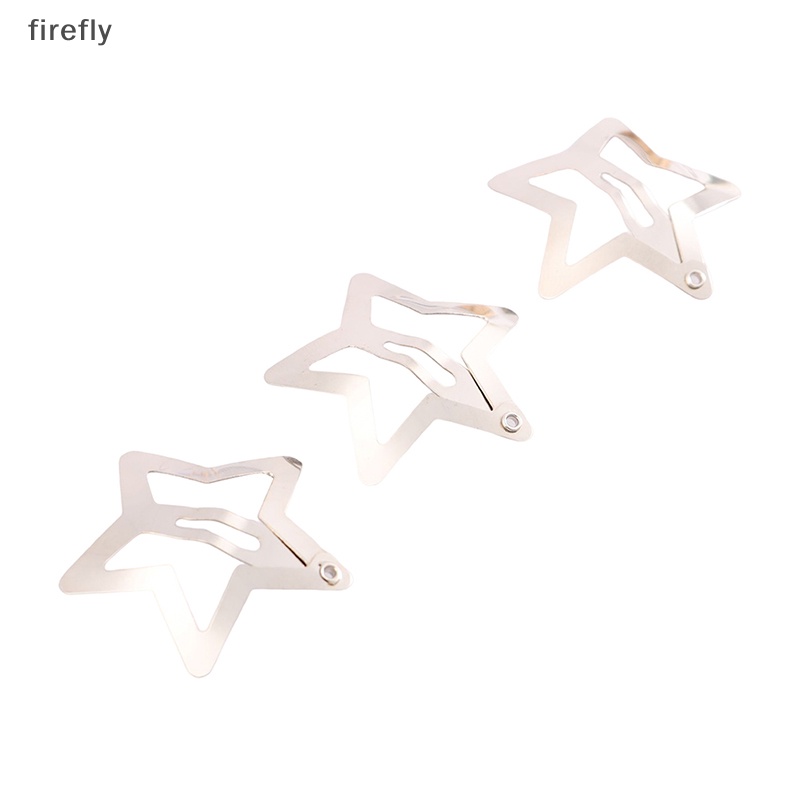 Set 4 Kẹp Tóc BB Hình Ngôi Sao Màu Sắc Tối Giản Cho Nữ