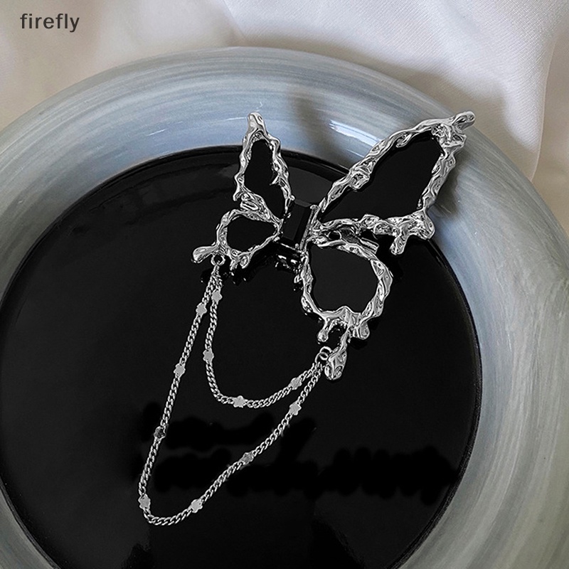 Ghim Cài Áo Hình Bướm Bằng Kim Loại Phối Dây Xích Thời Trang Cho Nam Và Nữ