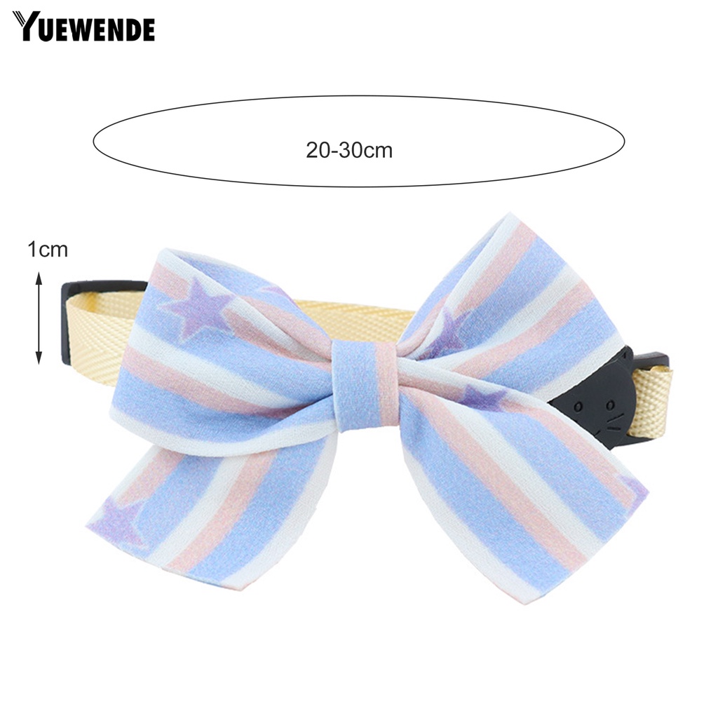 Vòng Cổ Nơ Họa Tiết Sọc Xinh Xắn Cho Thú Cưng