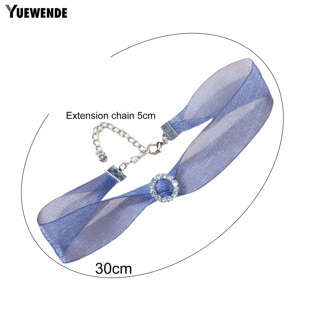 Yq.e Vòng Cổ Ruy Băng Viền Ren Đính Đá Có Thể Điều Chỉnh Thời Trang An Toàn Dành Cho Thú Cưng Mặc Hàng Ngày