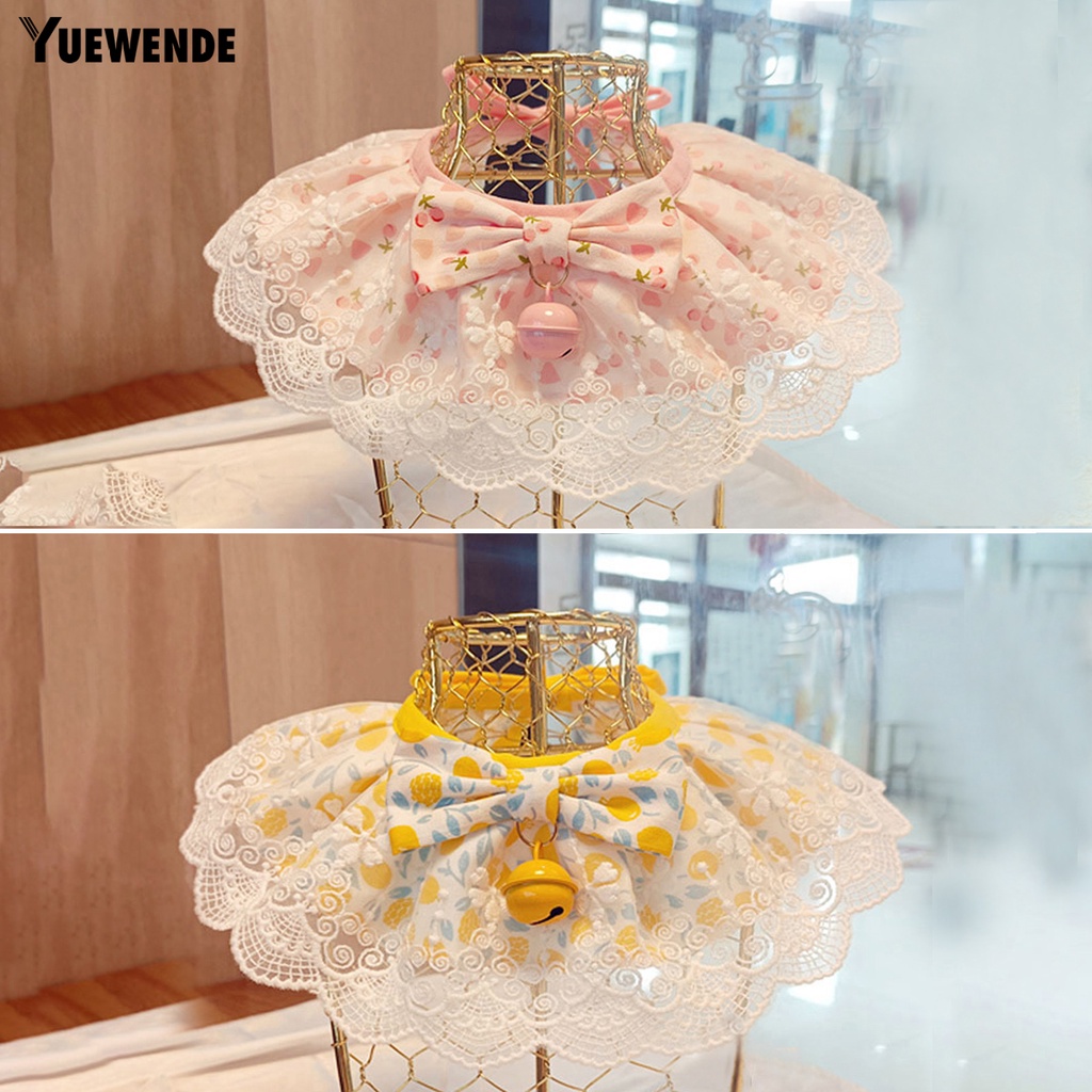 Yếm Đeo Cổ YQ.E Bằng Polyester Mềm Mại In Họa Tiết Trái Chanh Xinh Xắn Cho Thú Cưng