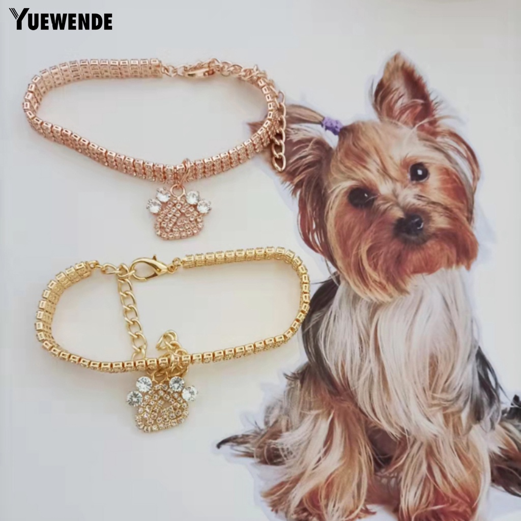 Vòng Cổ Đính Đá Lấp Lánh Chống Dao Rách Dành Cho Thú Cưng YQ.E
