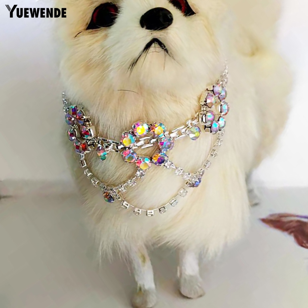 Vòng Cổ Kim Loại Đính Đá Cho Thú Cưng