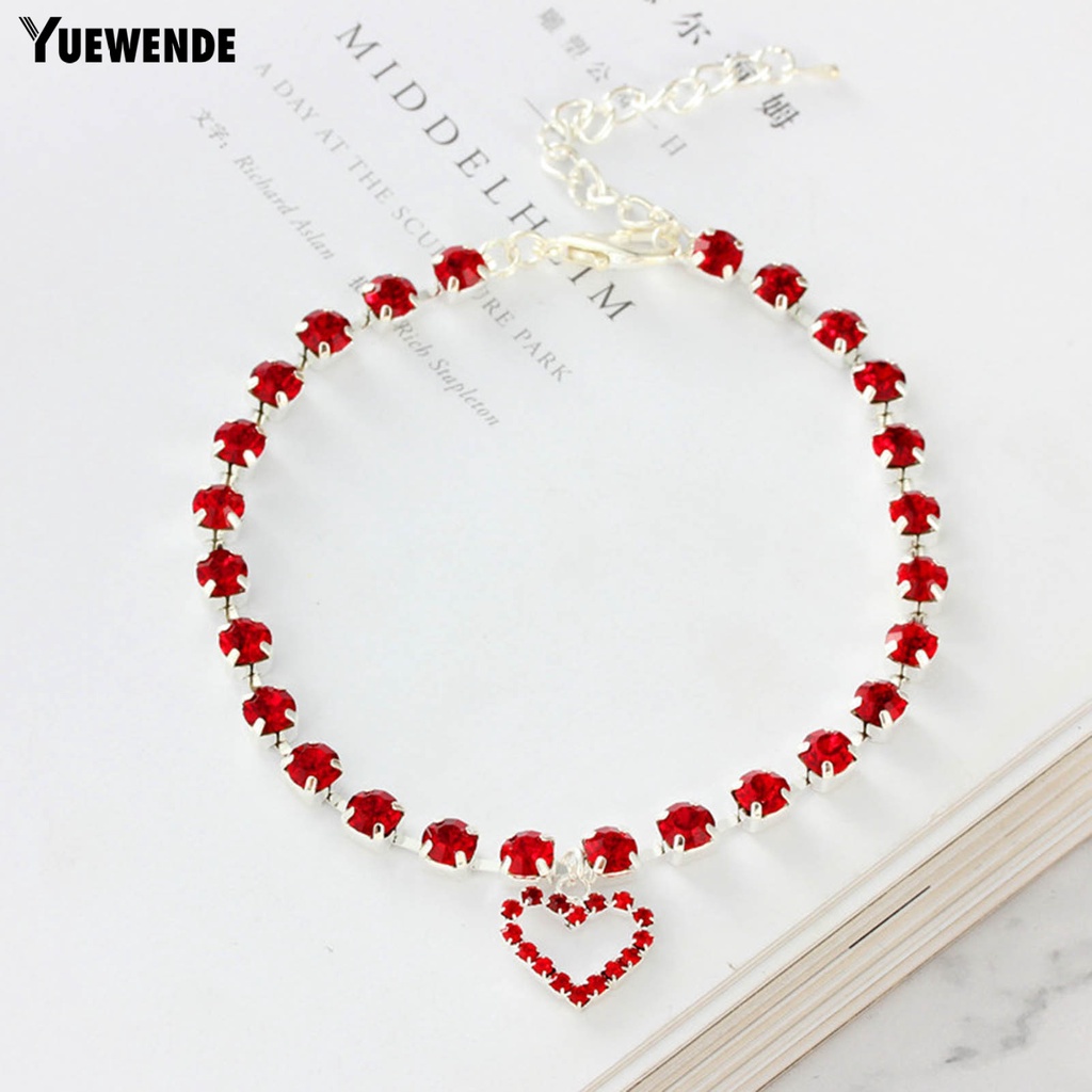 Vòng cổ Mặt Trái Tim Đính Đá Cho Thú Cưng