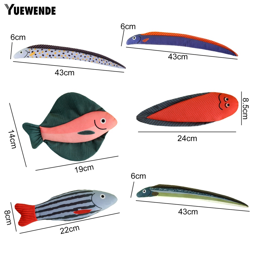 Đồ Chơi Chú Cá Bằng Polyester Màu Sắc Tươi Sáng Có Âm Thanh Vui Nhộn Cho Mèo Cưng