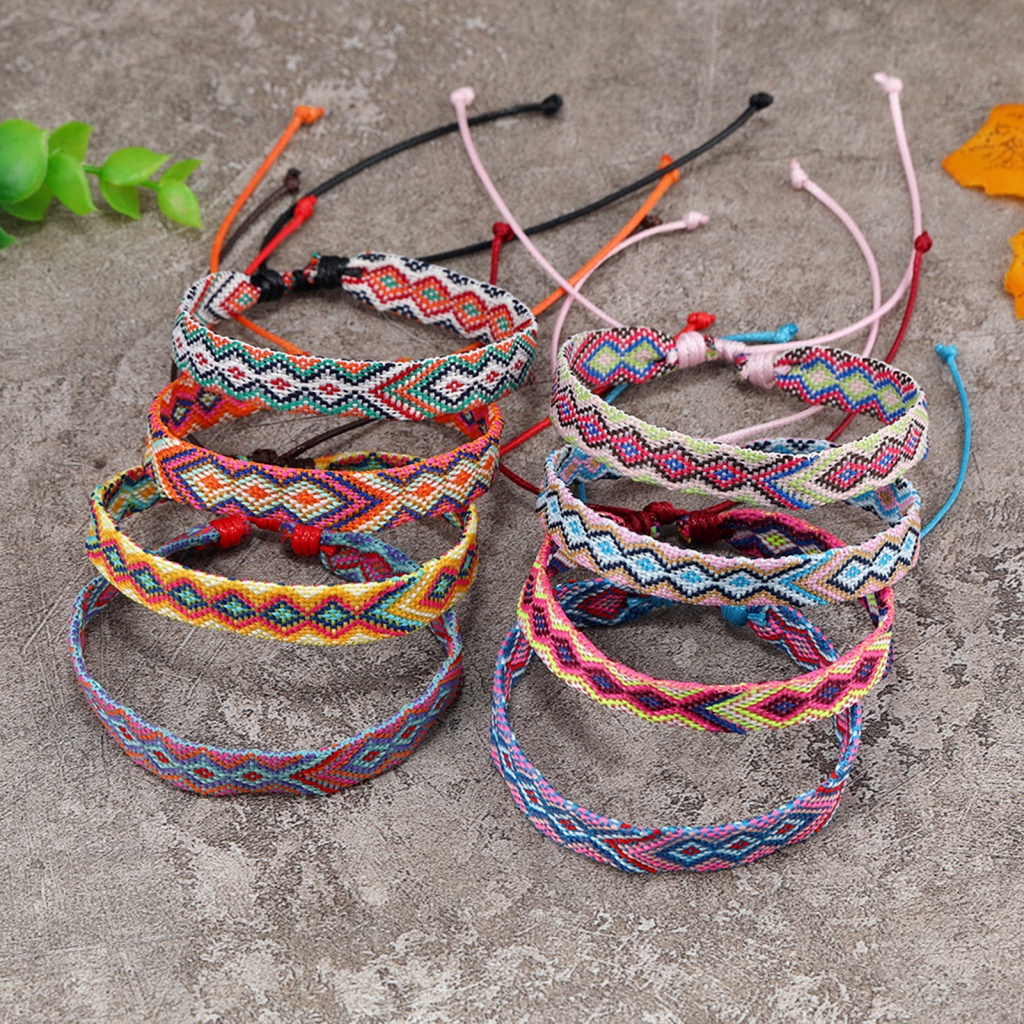 Vòng Tay Tình Bạn Siêu Nhẹ Nhiều Màu Phong Cách Bohemian Độc Đáo Thời Trang
