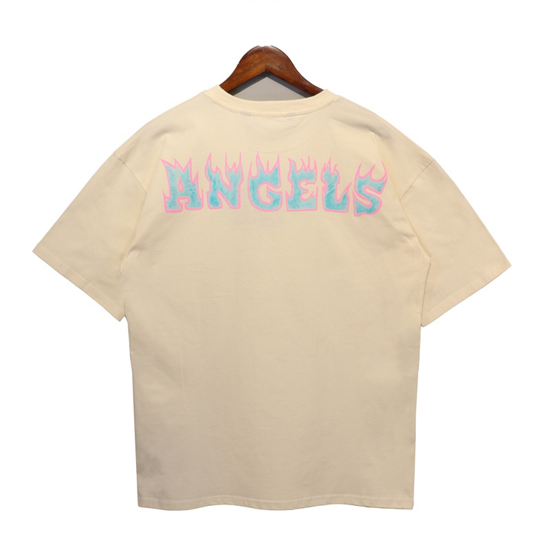 Áo Thun Tay Ngắn Dáng Rộng In Chữ Palm Angels- Thời Trang Xuân Hè 23SS