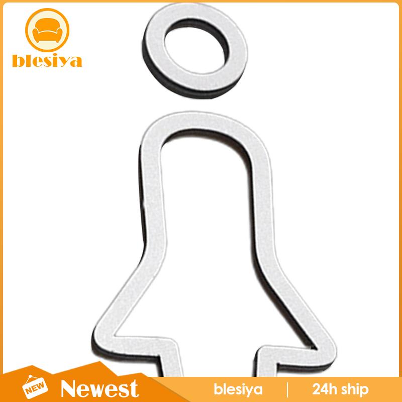 [Blesiya] Set 2 Bảng Hiệu Toilet Phong Cách Bắc Âu Không Cần Khoan