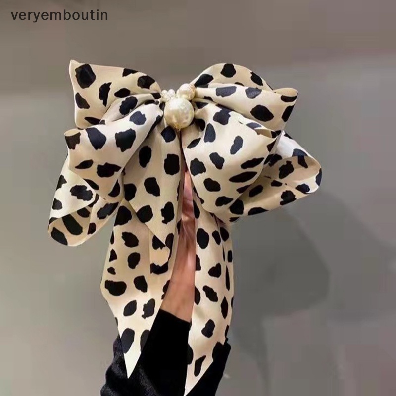 Kẹp Tóc Đính Nơ Và Ngọc Trai Cỡ Lớn Dễ Thương