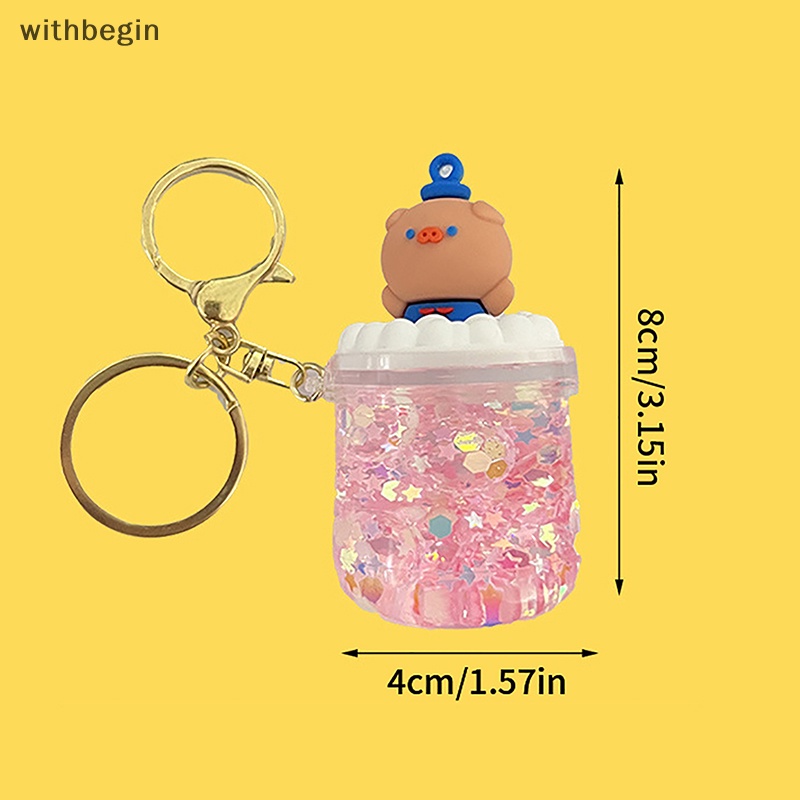 Móc Khóa Hình Gấu Trúc Hoạt Hình Dạng Cát Chảy Dễ Thương