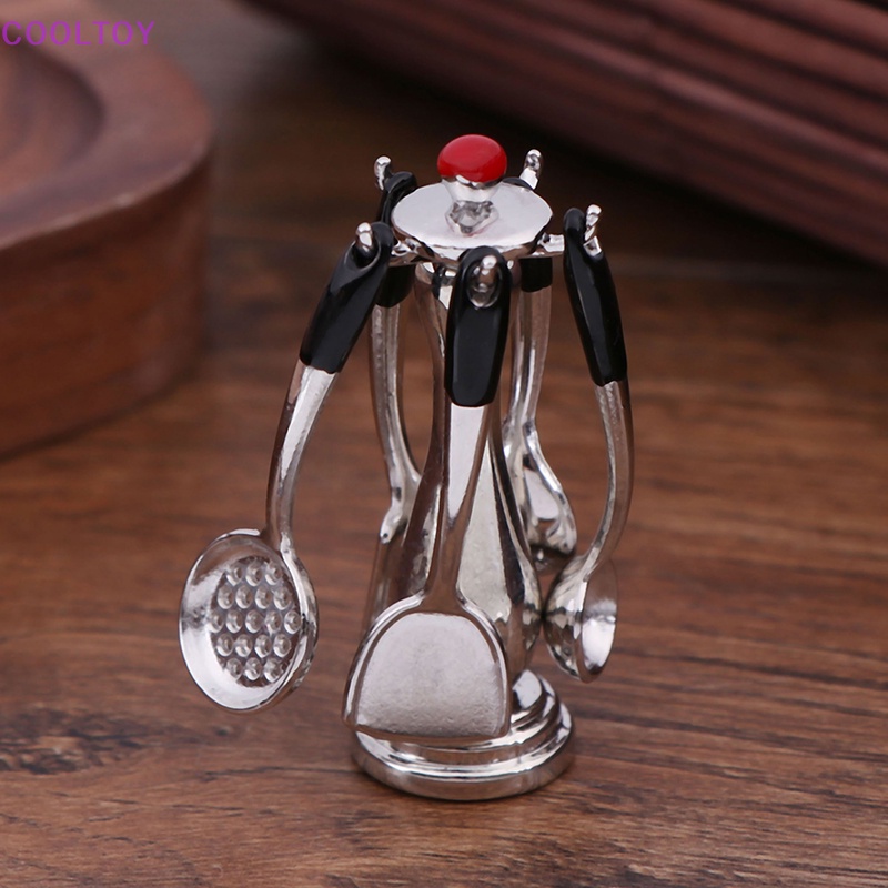 Set 6 Dụng Cụ Nấu Ăn Mini Tỉ Lệ 1: 12 Cho Nhà Búp Bê