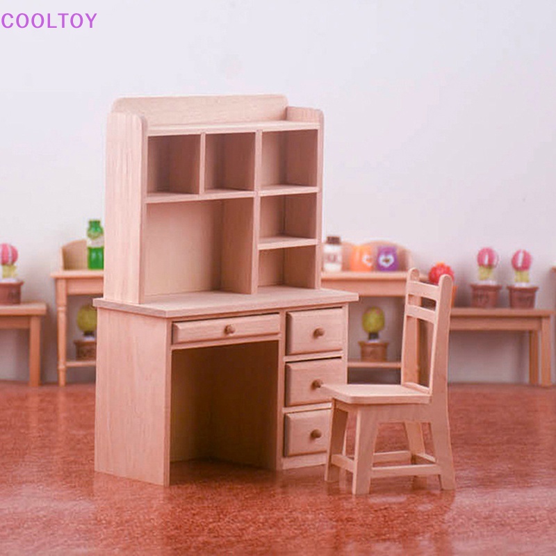 1 Bộ Kệ Đựng Đồ Dùng Để Bàn Trang Trí Nhà Búp Bê Tỉ Lệ 1: 12